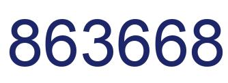Number 863668 blue image