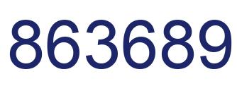 Number 863689 blue image