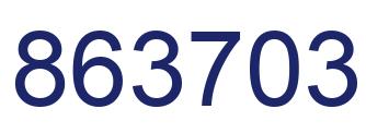 Number 863703 blue image