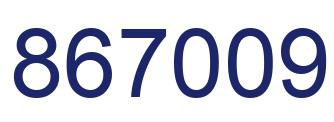 Number 867009 blue image