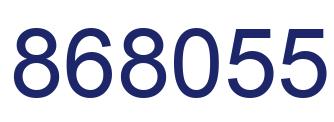 Number 868055 blue image
