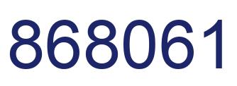 Number 868061 blue image
