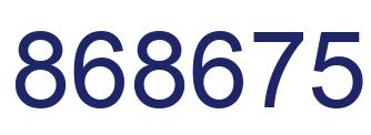 Number 868675 blue image