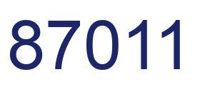 Número 87011 imagen azul