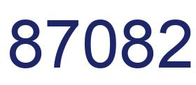 Number 87082 blue image