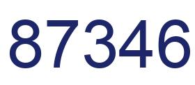 Number 87346 blue image