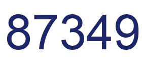 Number 87349 blue image