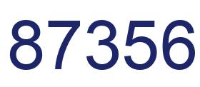 Number 87356 blue image