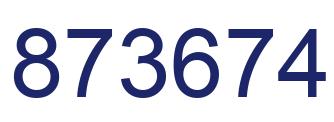Número 873674 imagen azul