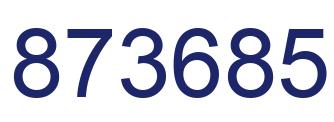 Número 873685 imagen azul