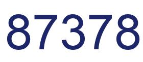 Number 87378 blue image