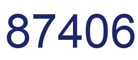 Number 87406 blue image