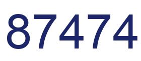 Number 87474 blue image