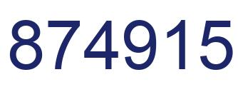 Number 874915 blue image