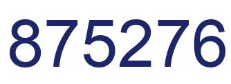 Number 875276 blue image