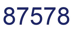 Number 87578 blue image