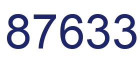 Number 87633 blue image