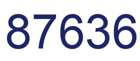 Number 87636 blue image