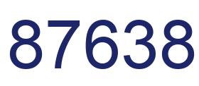Number 87638 blue image