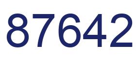 Number 87642 blue image