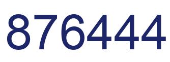 Number 876444 blue image