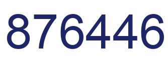 Number 876446 blue image