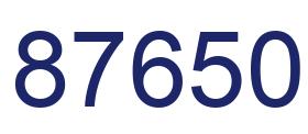 Number 87650 blue image