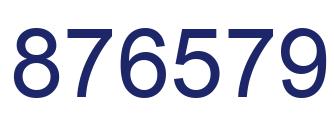 Number 876579 blue image