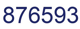 Number 876593 blue image