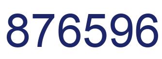 Number 876596 blue image