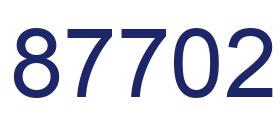 Number 87702 blue image