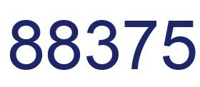 Número 88375 imagen azul