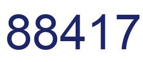 Número 88417 imagen azul