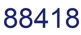 Número 88418 imagen azul