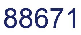 Number 88671 blue image
