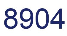 Number 8904 blue image
