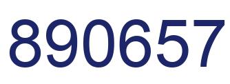 Number 890657 blue image