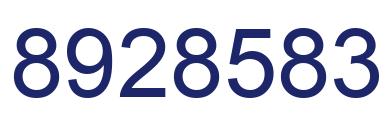 Number 8928583 blue image