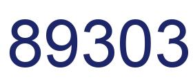 Number 89303 blue image