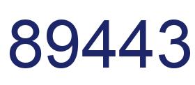 Number 89443 blue image