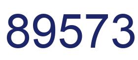 Number 89573 blue image