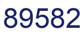 Number 89582 blue image