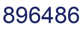 Number 896486 blue image