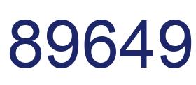 Number 89649 blue image