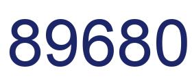Number 89680 blue image