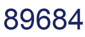 Número 89684 imagen azul
