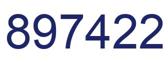 Number 897422 blue image