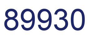 Número 89930 imagen azul