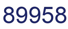 Number 89958 blue image
