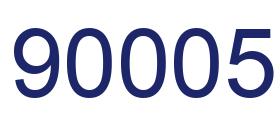 Number 90005 blue image
